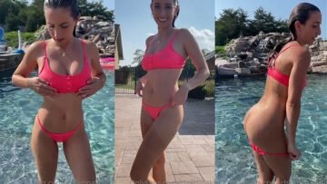 Christina Khalil Nude Pool Stripease Video Leaked