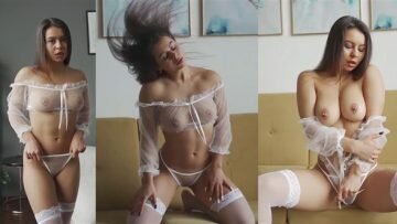 Svetlana Iva Nude Teasing in White Lingerie Video Leaked